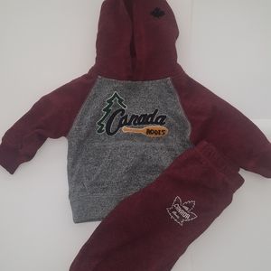 Baby Roots Tracksuit. Sweater & track pants LG. 12-18 m